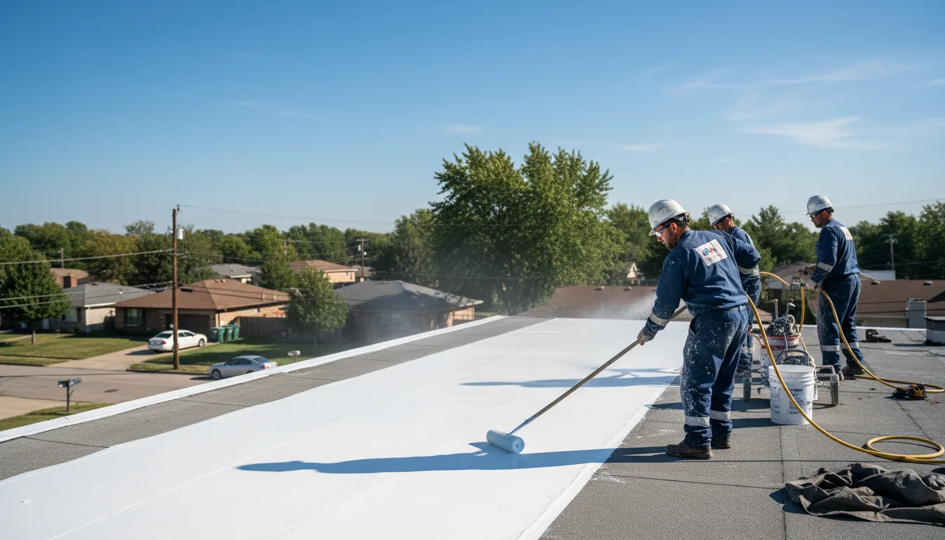 Commercial roof coating in Hampton, NJ near me